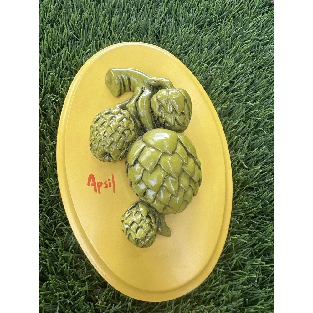 Vintage Apsit Bros California Vegetable Wall Plaques Set of 4 1970s Kitchen